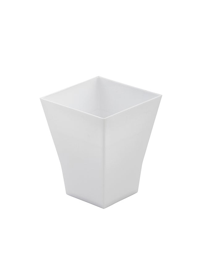 Restaurantware-2 Ounce Dessert Cups, 100 Square Appetizer Cups - Disposable, Small Size, White Plastic Dessert Shooters, Sturdy, For Fruits, Parfaits, Or Snacks, Use At Parties, Events