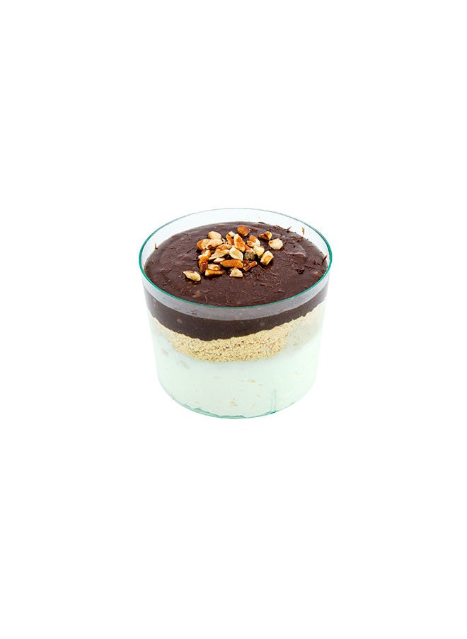 Restaurantware-6 Ounce Parfait Cups, 100 Round Mousse Cups - Disposable, Durable, Seagreen Plastic Shooter Glasses For Desserts, Premium, Serve Appetizers Or Desserts