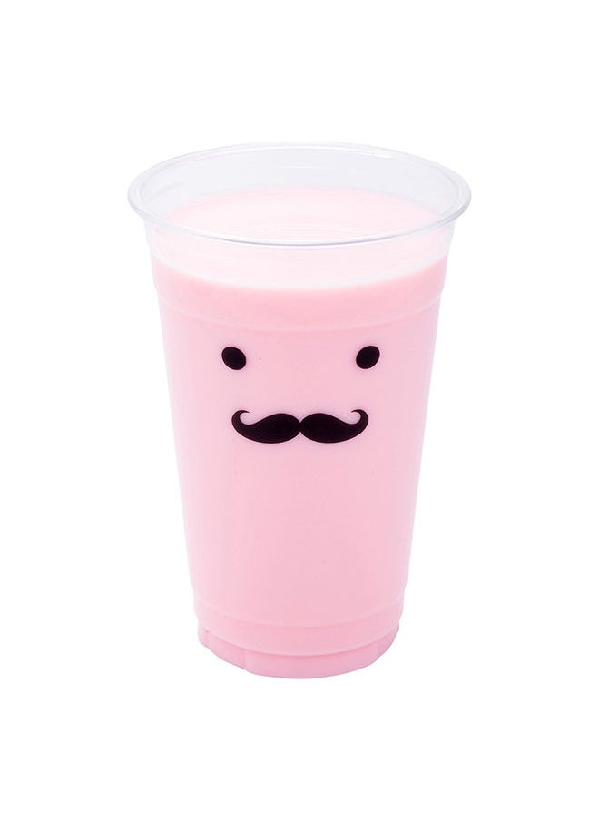 Restaurantware-Visage 20 Ounce Cold Drink Cups, 1000 Disposable Party Drinking Cups - Lids Sold Separately, Monsieur Mustache Design, Clear PET Plastic Cups, For Birthday Parties, Or Ceremonies