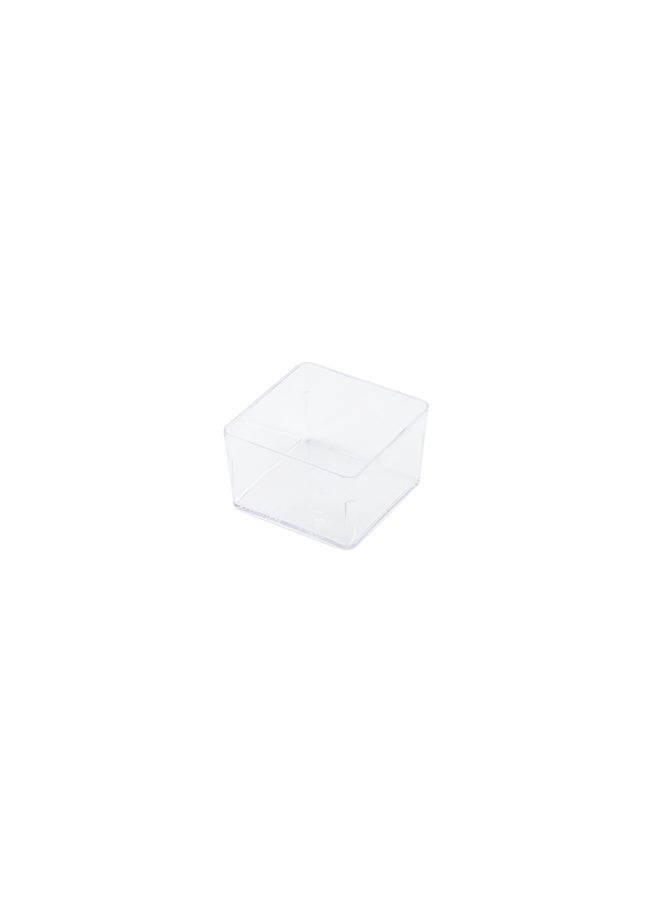 Restaurantware-2 Ounce Mini Dessert Cups, 100 Square Shooters For Desserts - Disposable, Quadrato, Clear Plastic Parfait Cups, Serve Mousse, Puddings, Snacks, Or Samples, For Weddings Or Parties