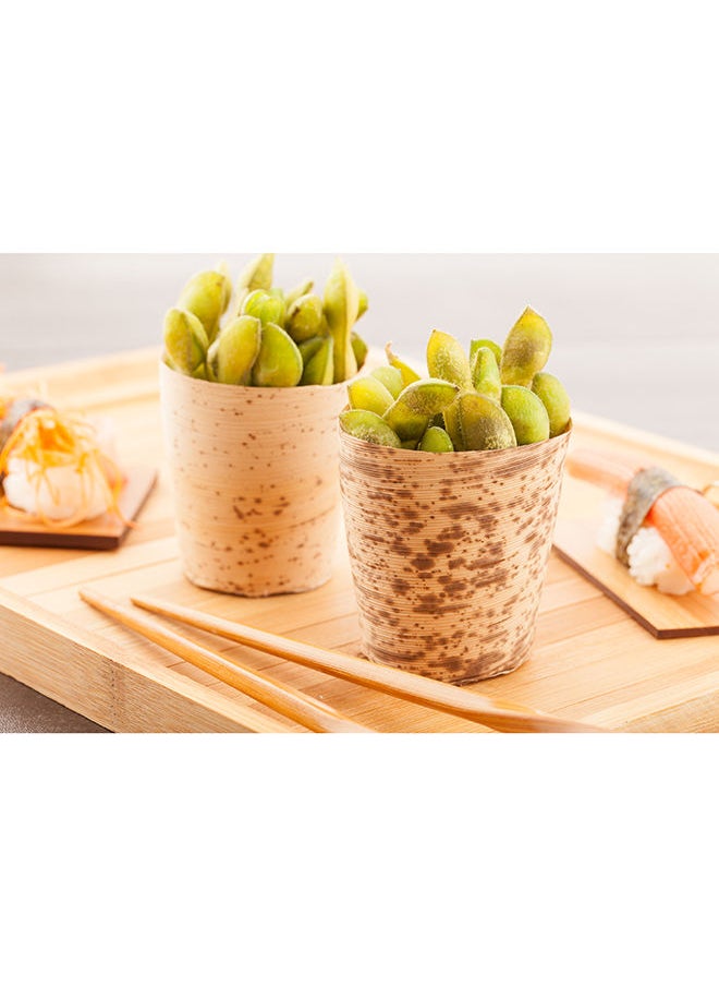 Restaurantware-5 Ounce Disposable Appetizer Cups, 200 Medium Bamboo Ramekins - Sustainable, For Hot And Cold Foods, All Bamboo Leaf Round Tubs, Serve Desserts At Parties Or Catered Events