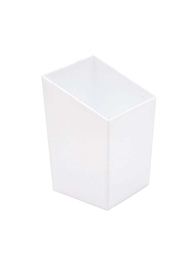 Restaurantware-3 Ounce Appetizer Cups, 100 Incline Shooter Cups - Disposable, Small, White Plastic Mini Dessert Cups, For Mousses, Parfaits, Or Jello, For Weddings Or Catering