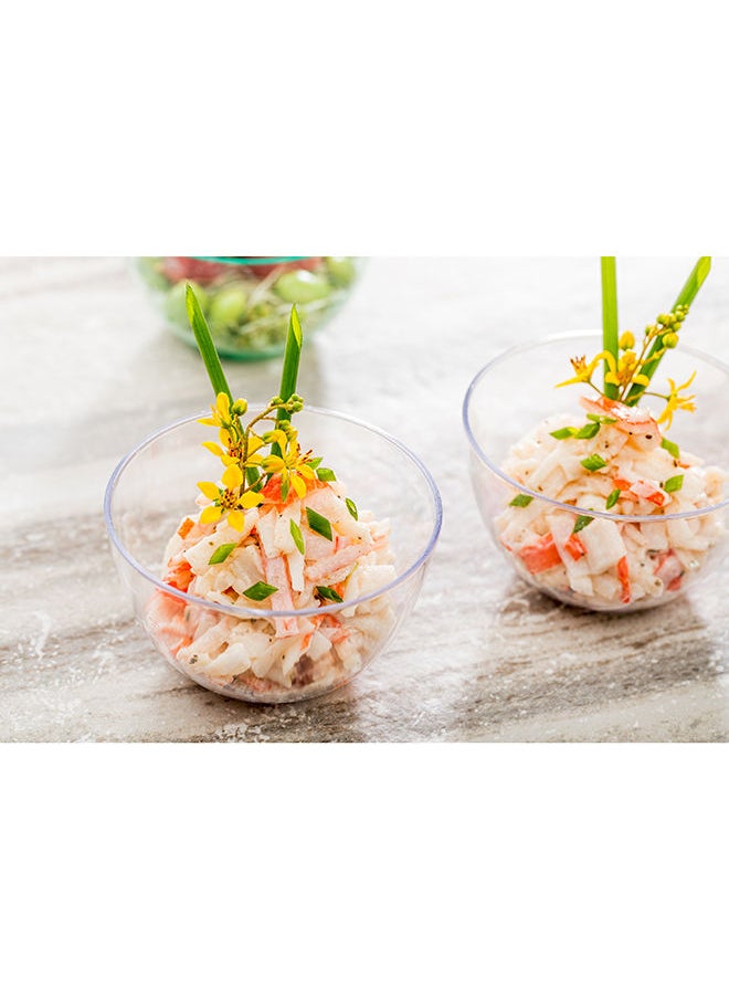 Restaurantware-4 Ounce Mini Bodega Cups, 100 Round Small Appetizer Cups - Lids Sold Separately, Heavy-Duty, Clear Plastic Parfait Cups, Serve Mousse, Puddings, Or Samples, For Weddings Or Parties