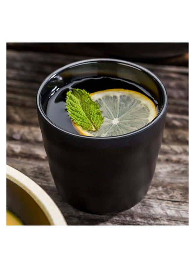Restaurantware-Voga 8 Ounce Tea Cup, 10 Traditional Japanese Tea Cups - Dishwashable, Asian Inspired, Black Melamine Yunomi Tea Cups, Shatterproof, For Matcha Or Green Tea
