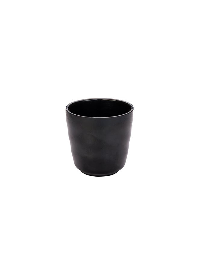 Restaurantware-Voga 8 Ounce Tea Cup, 10 Traditional Japanese Tea Cups - Dishwashable, Asian Inspired, Black Melamine Yunomi Tea Cups, Shatterproof, For Matcha Or Green Tea