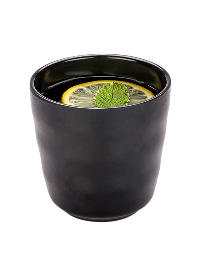 Restaurantware-Voga 8 Ounce Tea Cup, 10 Traditional Japanese Tea Cups - Dishwashable, Asian Inspired, Black Melamine Yunomi Tea Cups, Shatterproof, For Matcha Or Green Tea