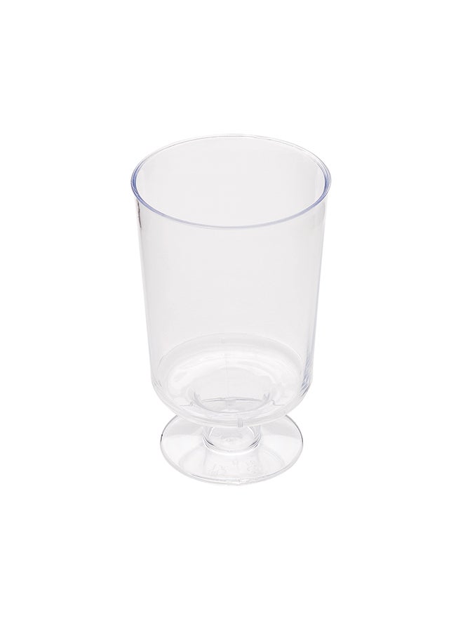 Restaurantware-1.4 Ounce Mini Cups, 100 Disposable Sample Cups - Stackable, Stemmed, Clear Plastic Tasting Cups, Serve Drinks, Appetizers, Or Desserts, For Parties, Buffets, Or Weddings