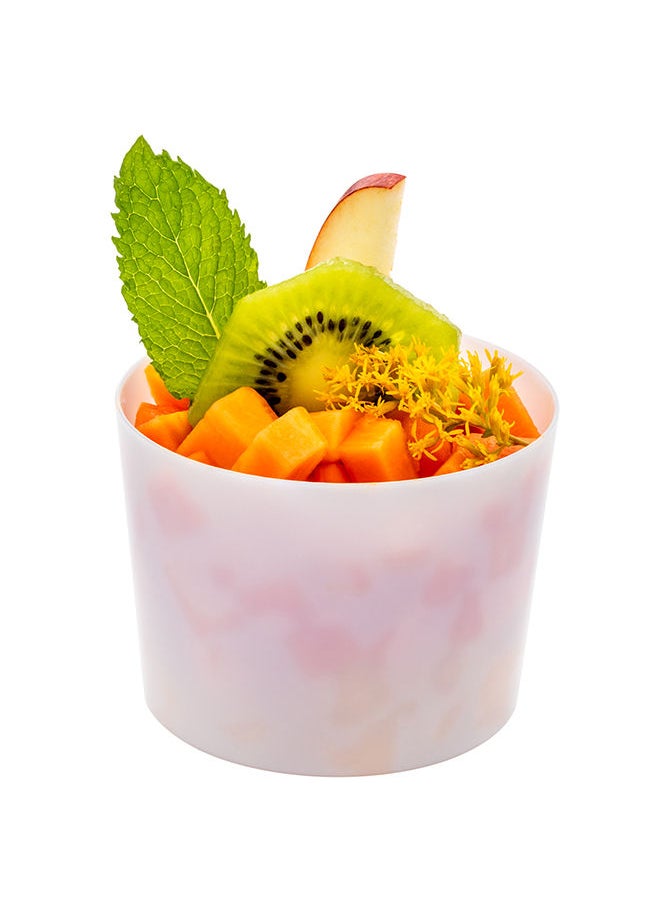 Restaurantware-6 Ounce Parfait Cups, 100 Round Mousse Cups - Disposable, Durable, White Plastic Shooter Glasses For Desserts, Premium, Serve Appetizers Or Desserts