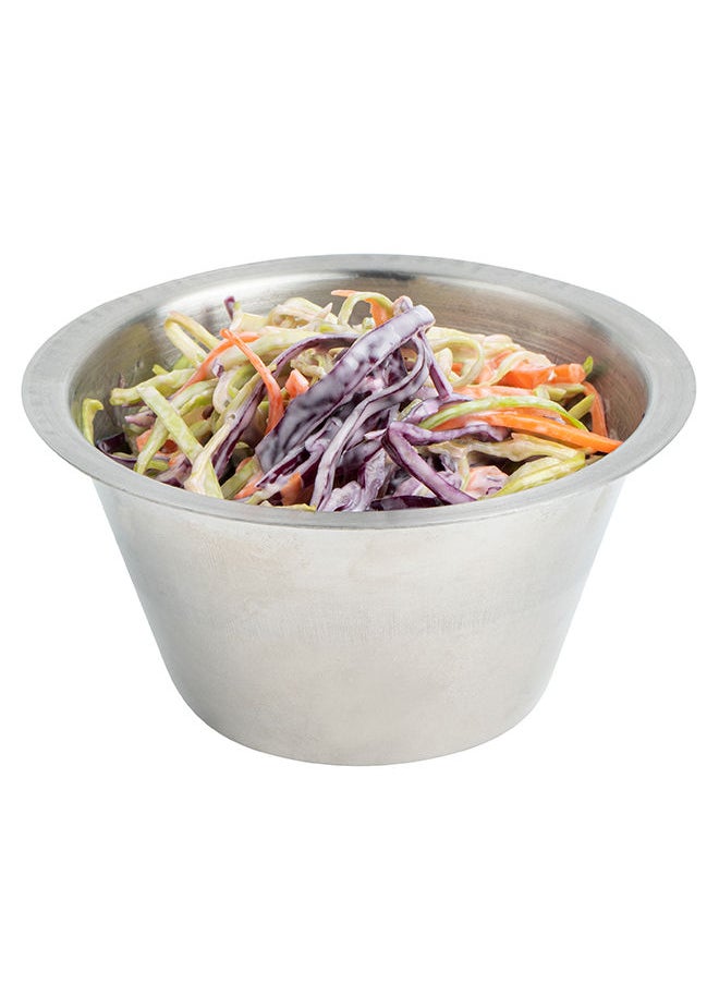 Restaurantware-6 Ounce Sauce Cups, 10 Round Dip Cups - For Condiments And Individual Portions, Stackable, Silver Stainless Steel Dipping Cups, Reusable, Durable