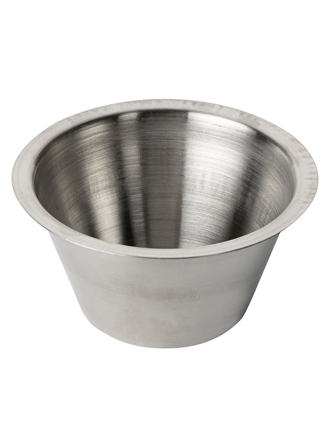 Restaurantware-6 Ounce Sauce Cups, 10 Round Dip Cups - For Condiments And Individual Portions, Stackable, Silver Stainless Steel Dipping Cups, Reusable, Durable