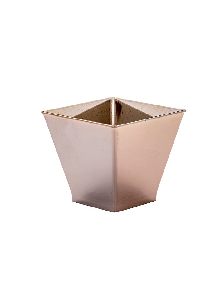Restaurantware-2 Ounce Mini Kova Cups, 100 Square Small Appetizer Cups - Lids Sold Separately, Heavy-Duty, Silver Plastic Parfait Cups, Serve Mousse, Puddings, Or Samples, For Weddings Or Parties