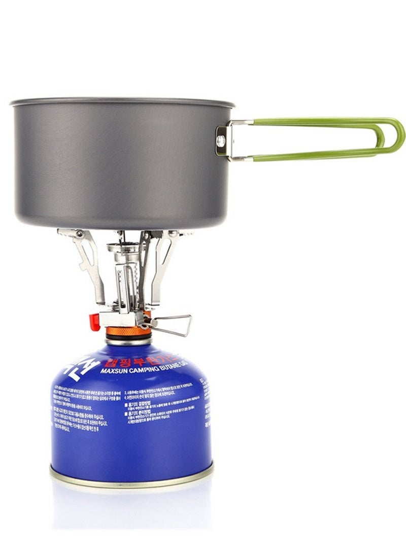 Portable Camping Stoves Backpacking Stove with Piezo Ignition Stable Support Wind-Resistance Camp Stove for Outdoor Camping Hiking Cooking