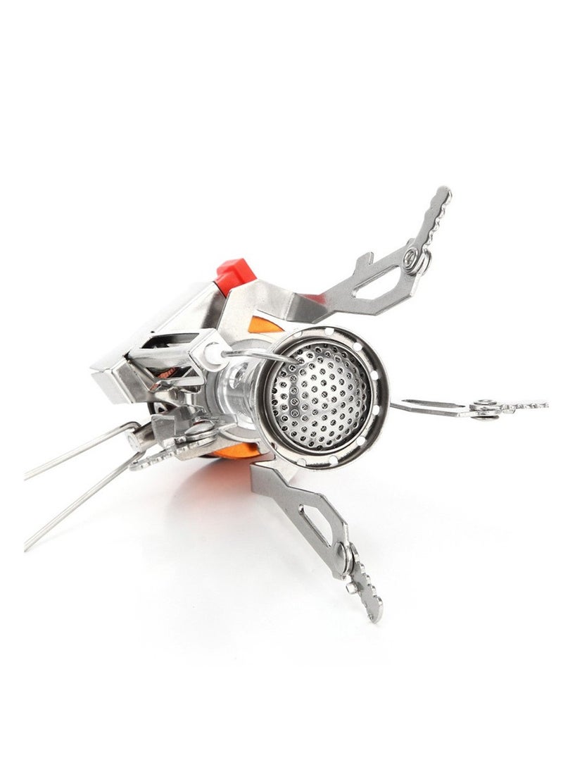Portable Camping Stoves Backpacking Stove with Piezo Ignition Stable Support Wind-Resistance Camp Stove for Outdoor Camping Hiking Cooking