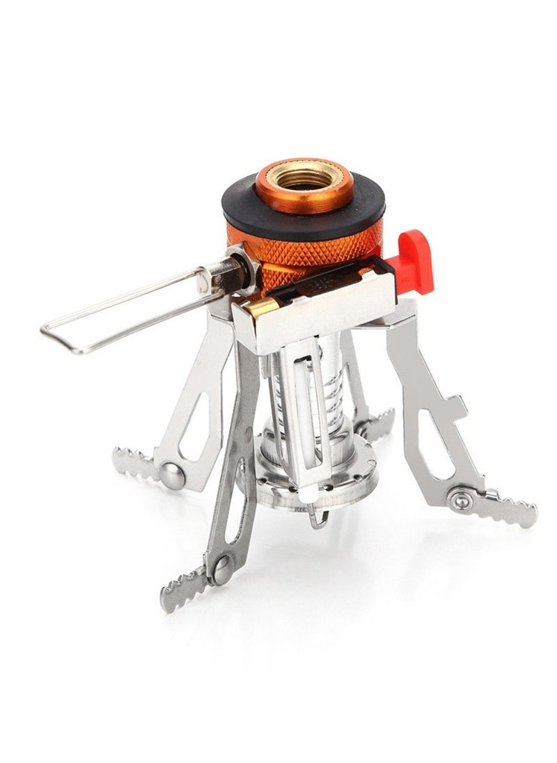 Portable Camping Stoves Backpacking Stove with Piezo Ignition Stable Support Wind-Resistance Camp Stove for Outdoor Camping Hiking Cooking