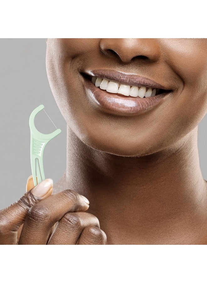 Plackers Micro Mint Dental Floss Picks, Made with Super TufFloss®, Protected Fold Away Pick, Easy to Use, Cool Mint, Green, Individually Wrapped, 500 Count