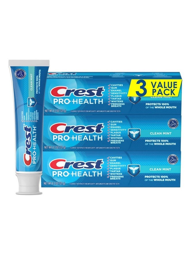 Crest Pro-Health Clean Mint Toothpaste (4.3oz) Triple Pack