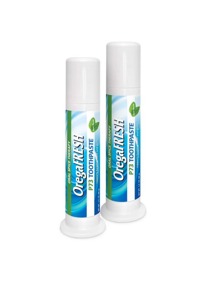 North American Herb & Spice OregaFresh Toothpaste (2 Pack) - 3.4 fl. oz. - Natural Toothpaste - Supports Tooth and Gum Health - Oregano Oil, Clove Oil - Chemical Free, Non-GMO - Total Servings