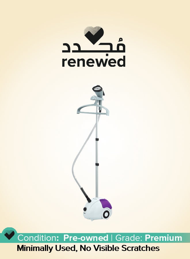 Renewed - Garment Steamer, Vertical Steamer | Portable, Fast Heat Clothes Steamer | Dual Steam Levels | Large Water Tank | Perfect For All Types Of Clothes 1.8 L 2000 W GGS25022N White/Violet