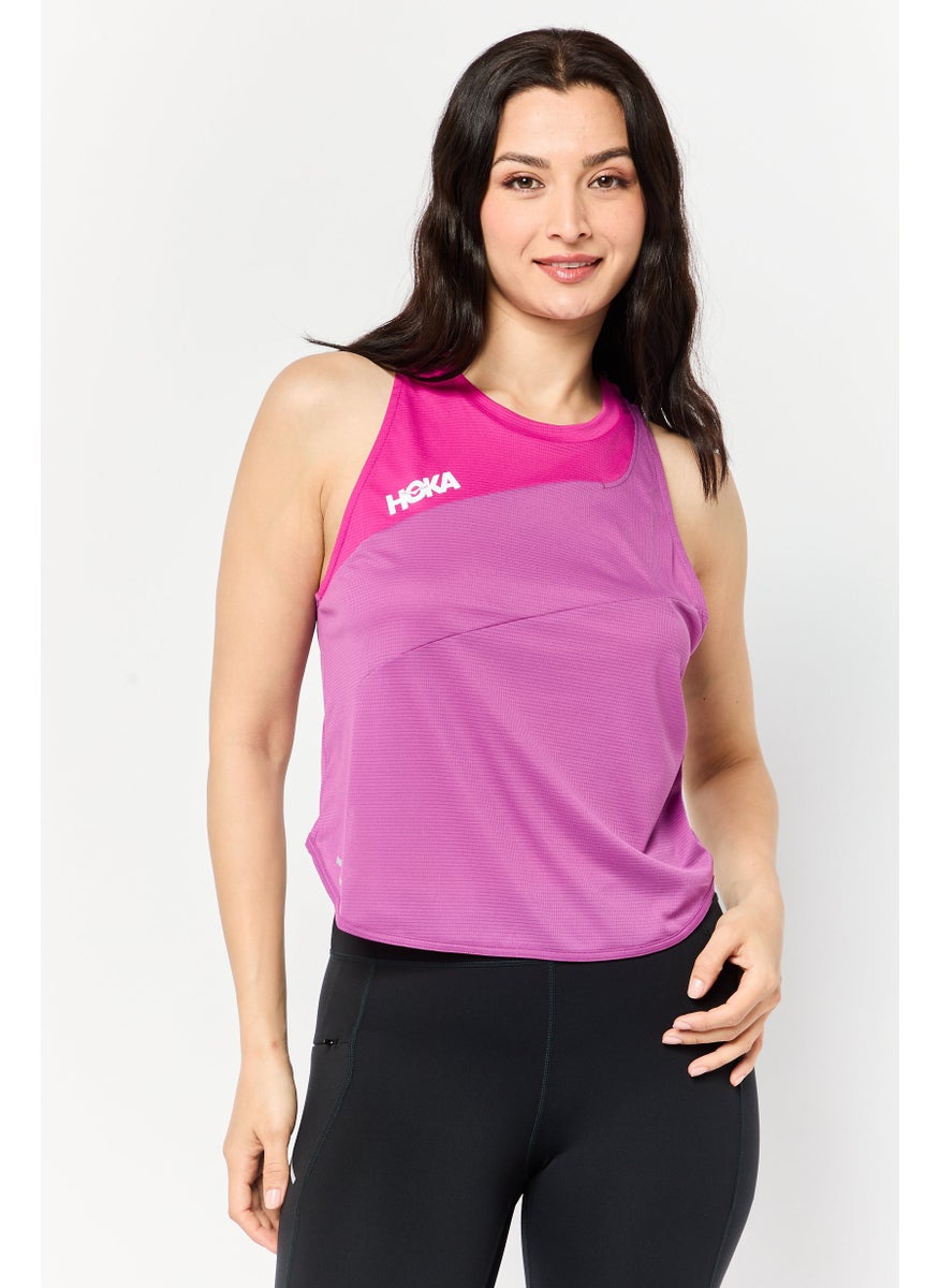 Women Sportswear Fit Sleeveless Outdoor Tank Top, Purple