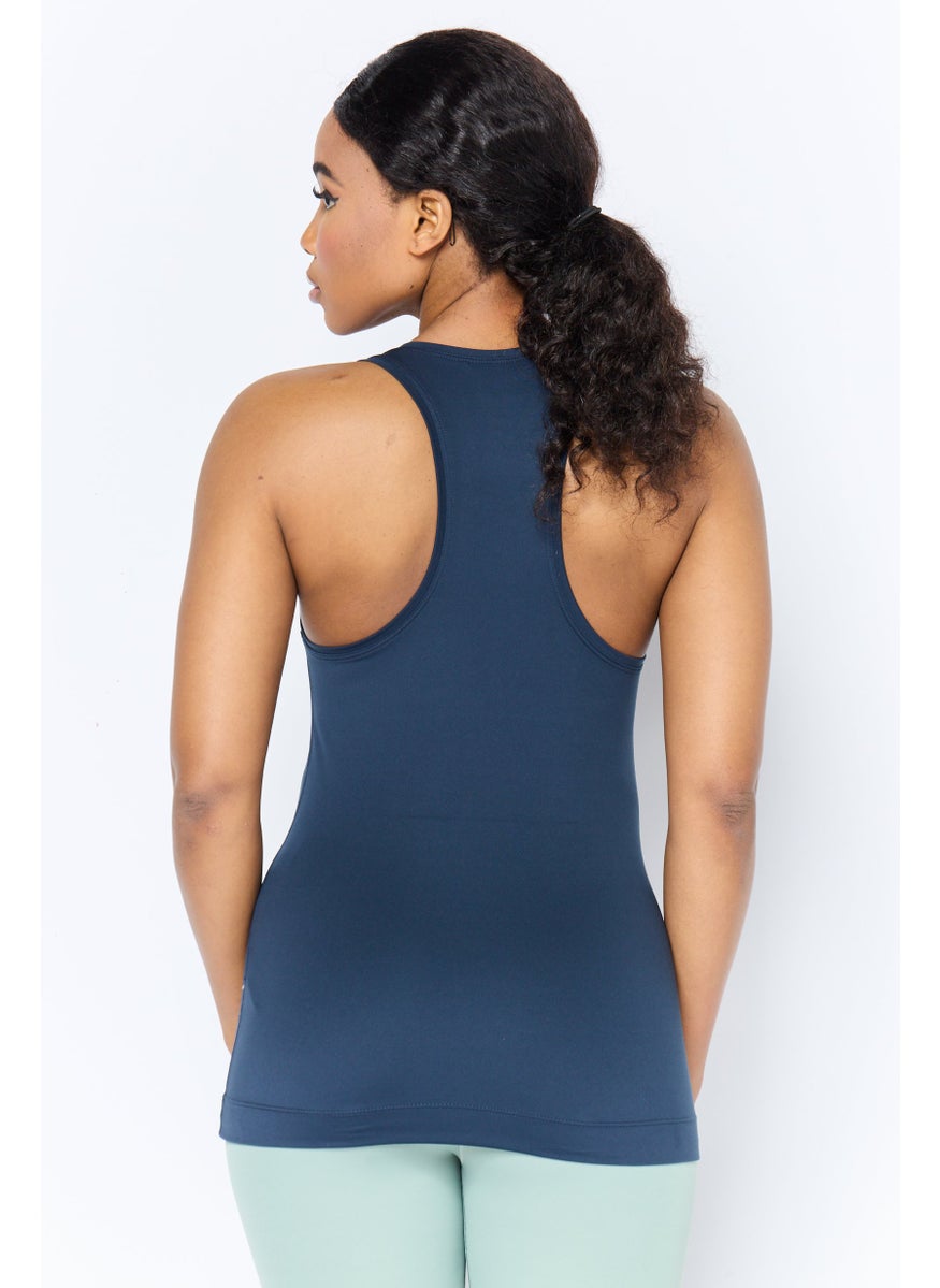Women Sportswear Fit Sleeveless Training Tank Top, Dark Navy
