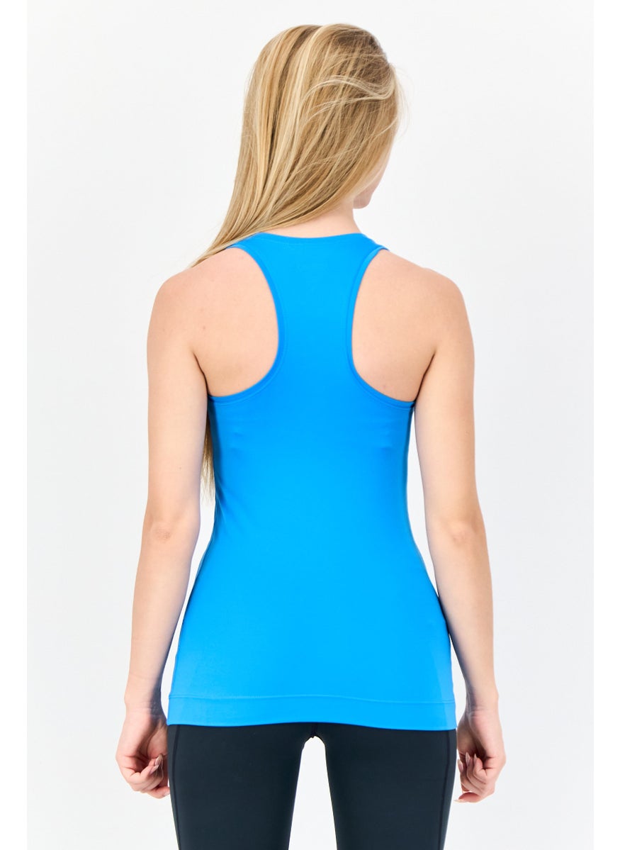Women Sportswear Fit Sleeveless Training Tank Top, Blue