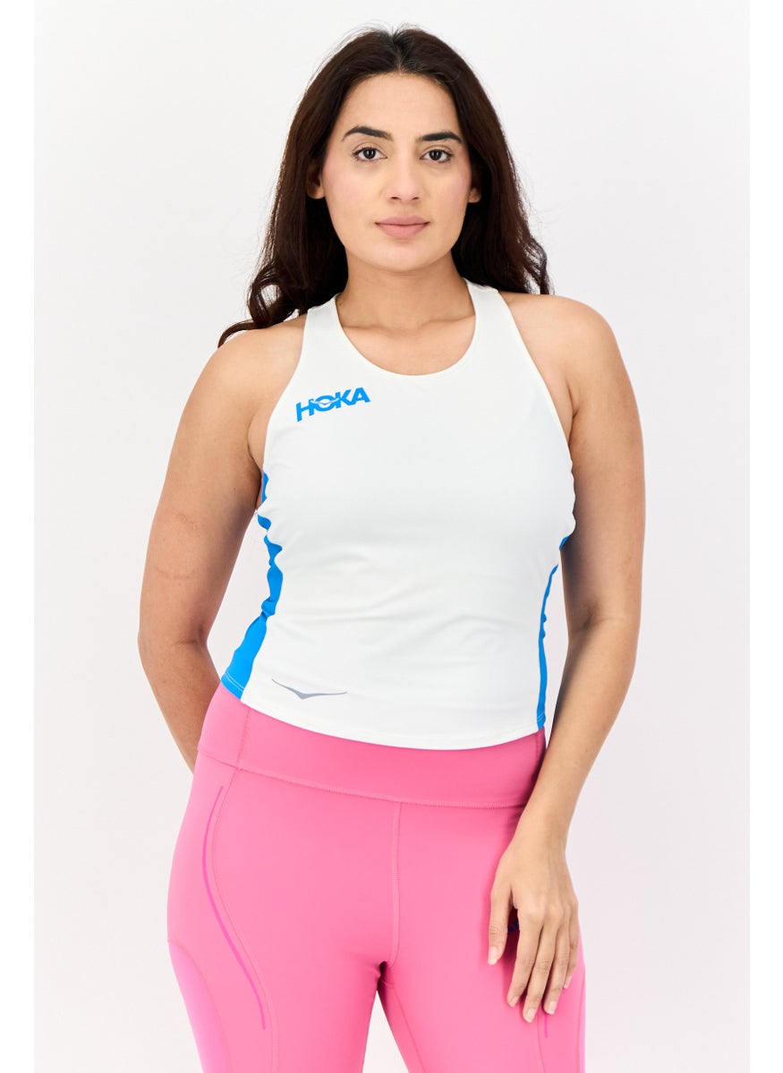 Women Sportswear Fit Sleeveless Training Tank Top, Off-White