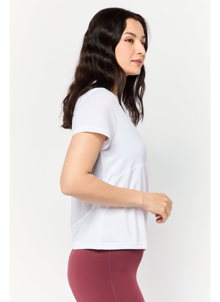Women Sportswear Fit Short Sleeve Training Top, White