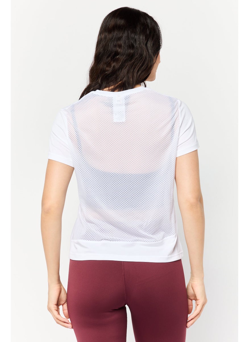Women Sportswear Fit Short Sleeve Training Top, White