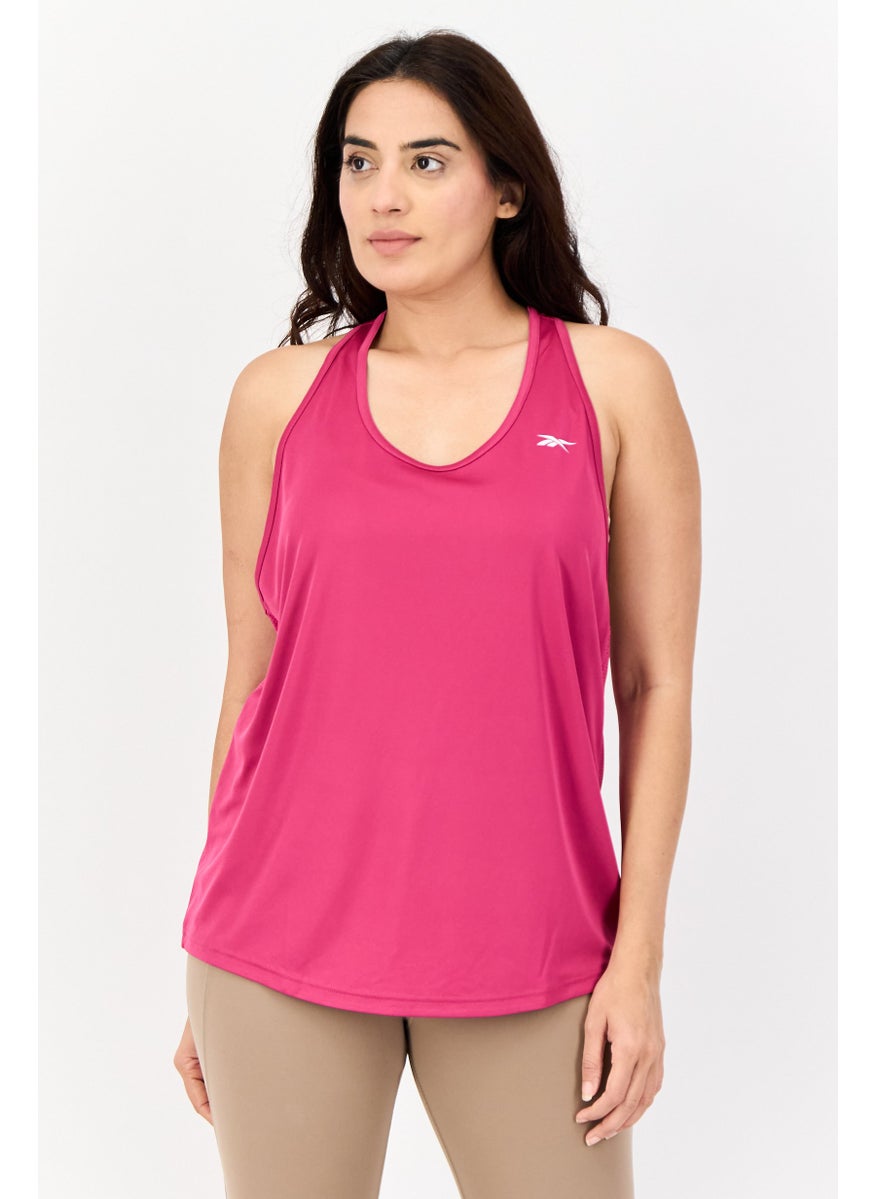 Women Sportswear Fit Sleeveless Training Tank Top, Pink
