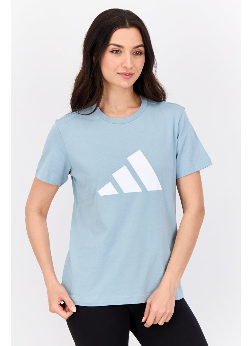 Women Sportswear Fit Short Sleeves Outdoor Top, Pale Green