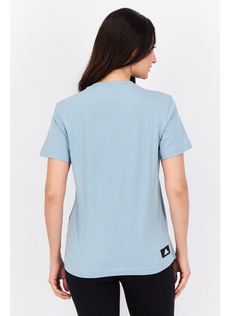 Women Sportswear Fit Short Sleeves Outdoor Top, Pale Green