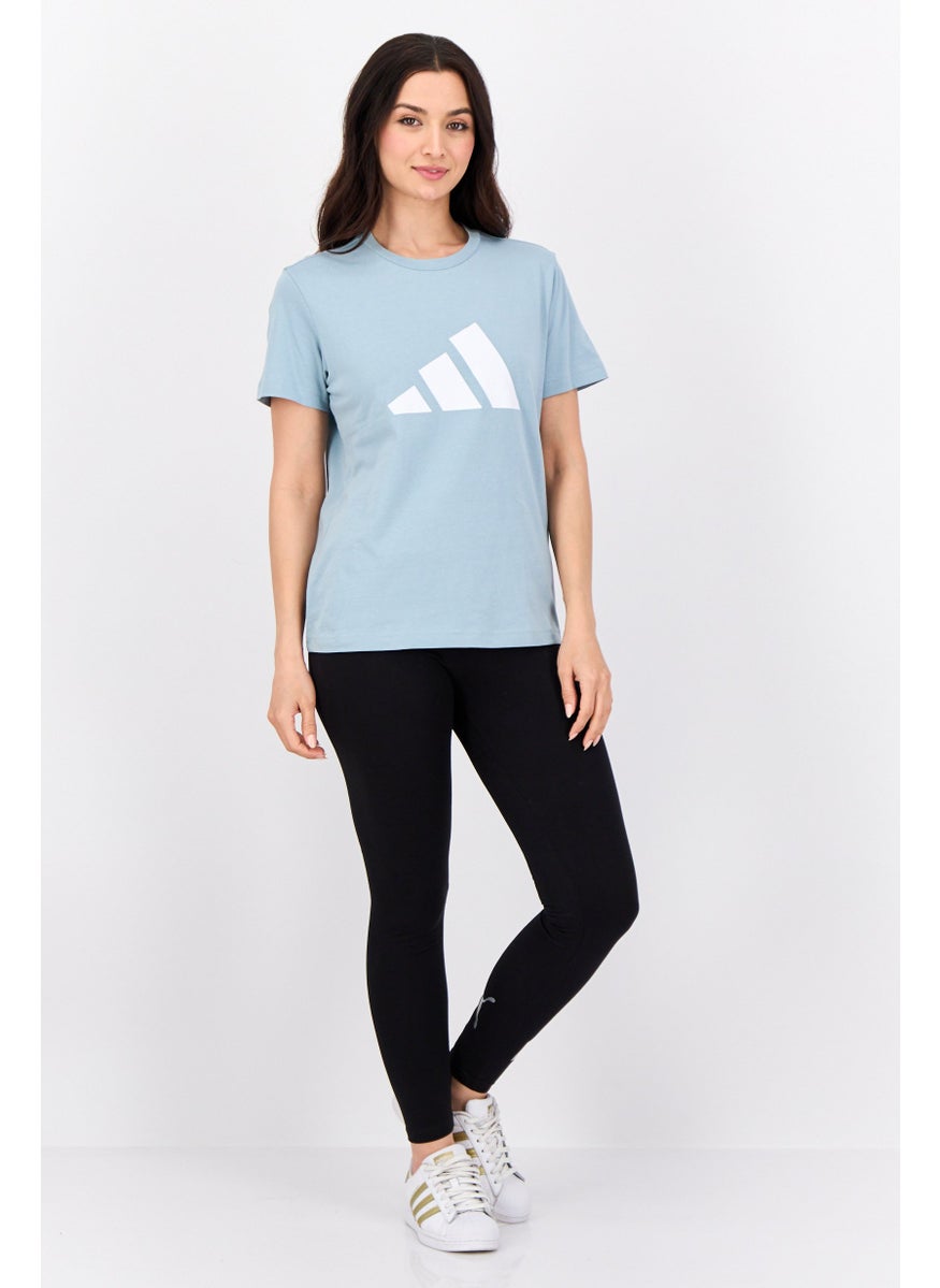 Women Sportswear Fit Short Sleeves Outdoor Top, Pale Green