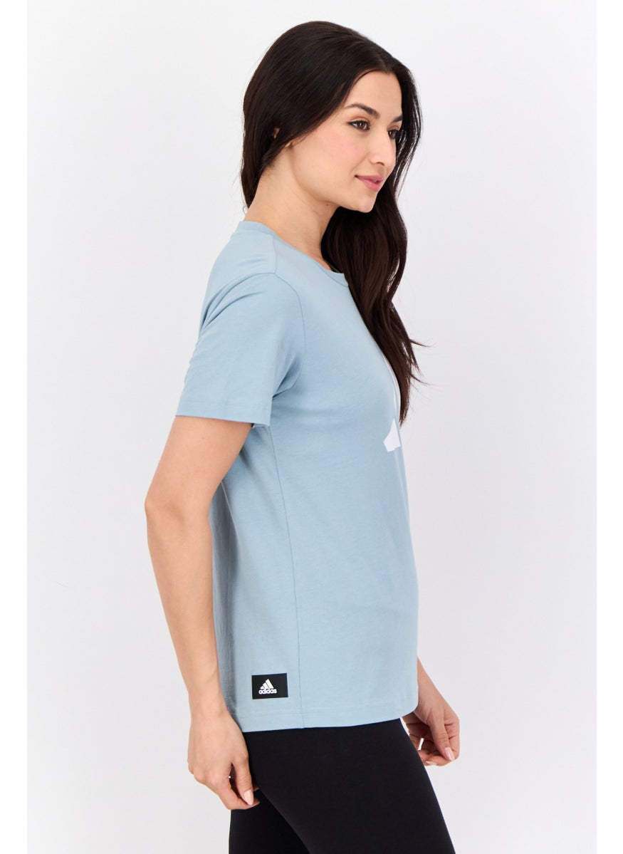 Women Sportswear Fit Short Sleeves Outdoor Top, Pale Green