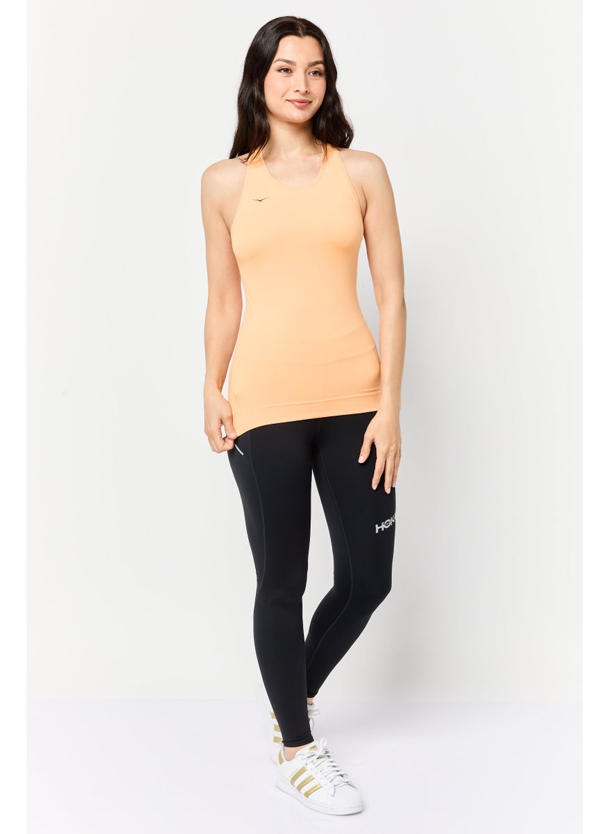 Women Sportswear Fit Sleeveless Training Tank Top, Orange