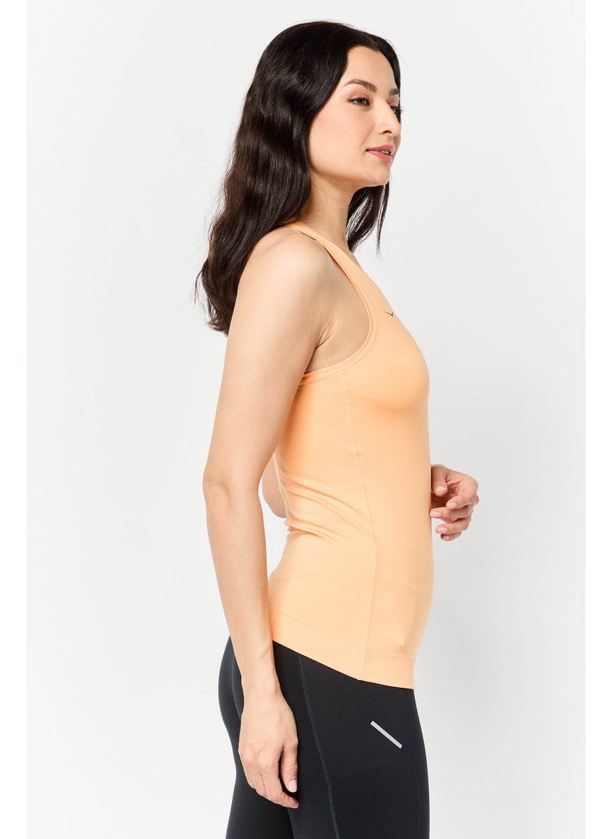 Women Sportswear Fit Sleeveless Training Tank Top, Orange