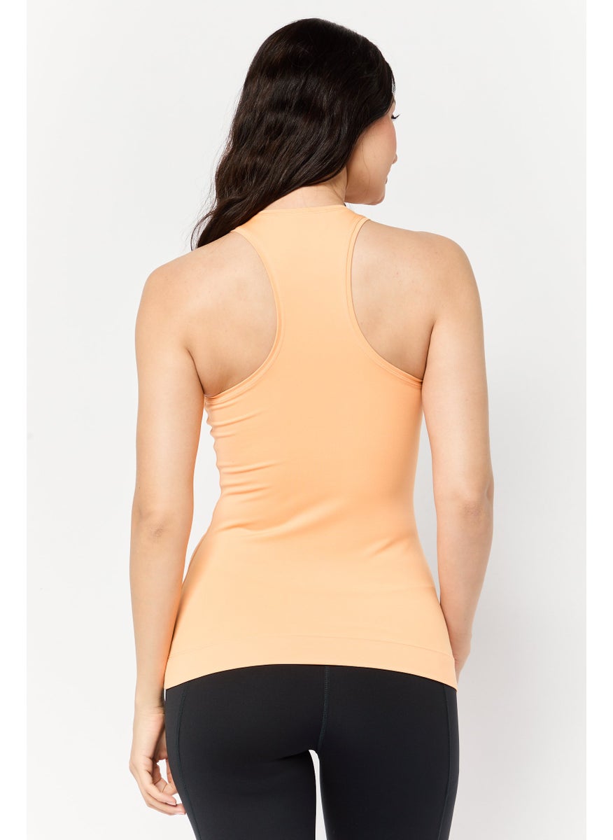 Women Sportswear Fit Sleeveless Training Tank Top, Orange