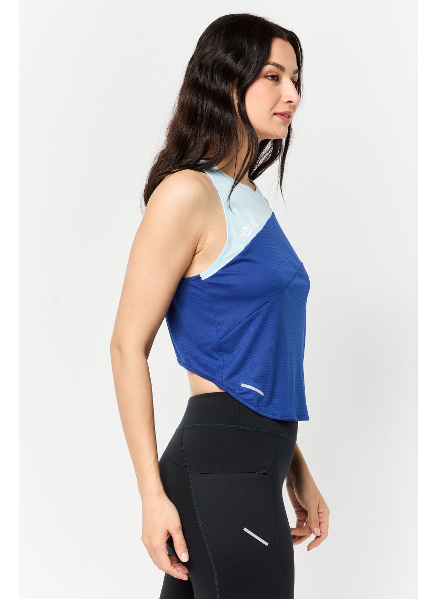 Women Sportswear Fit Sleeveless Training Tank Top, Bue