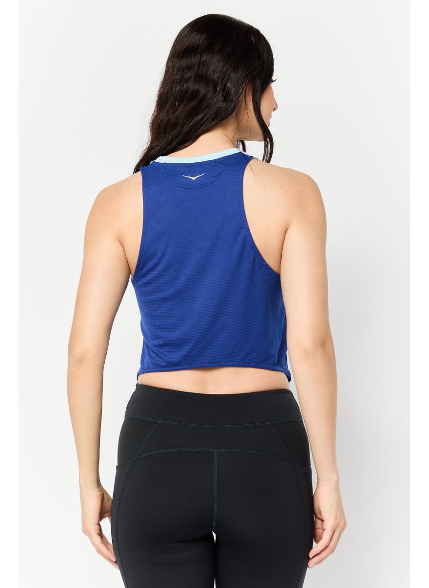 Women Sportswear Fit Sleeveless Training Tank Top, Bue
