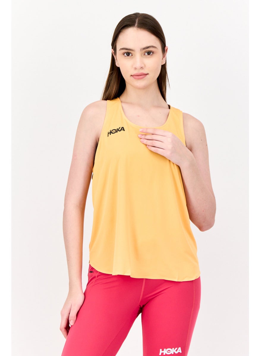 Women Sportswear Fit Sleeveless Training Tank Top, Orange