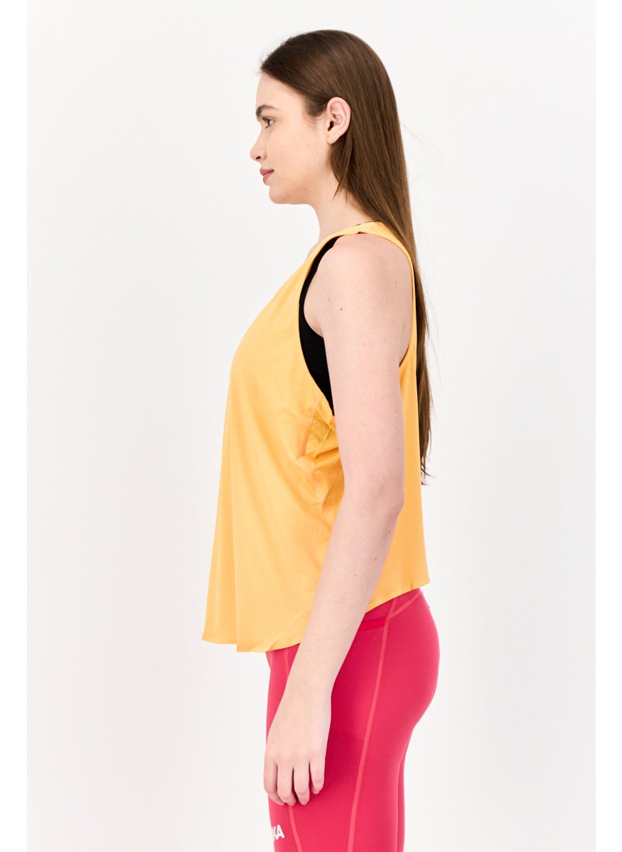 Women Sportswear Fit Sleeveless Training Tank Top, Orange