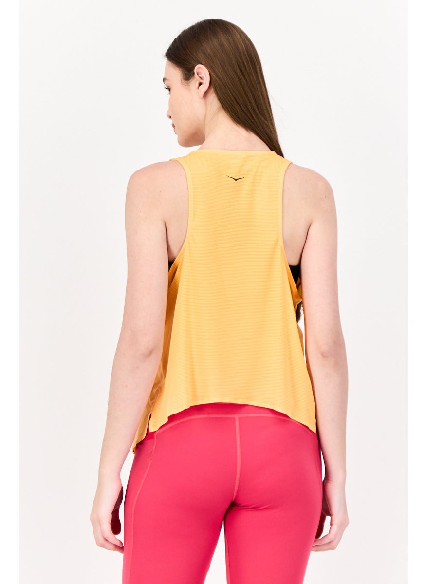 Women Sportswear Fit Sleeveless Training Tank Top, Orange