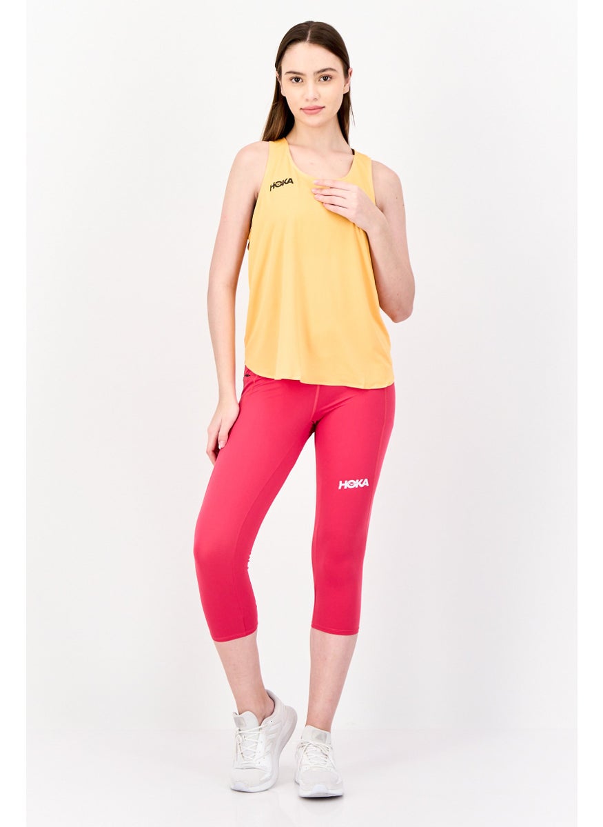 Women Sportswear Fit Sleeveless Training Tank Top, Orange