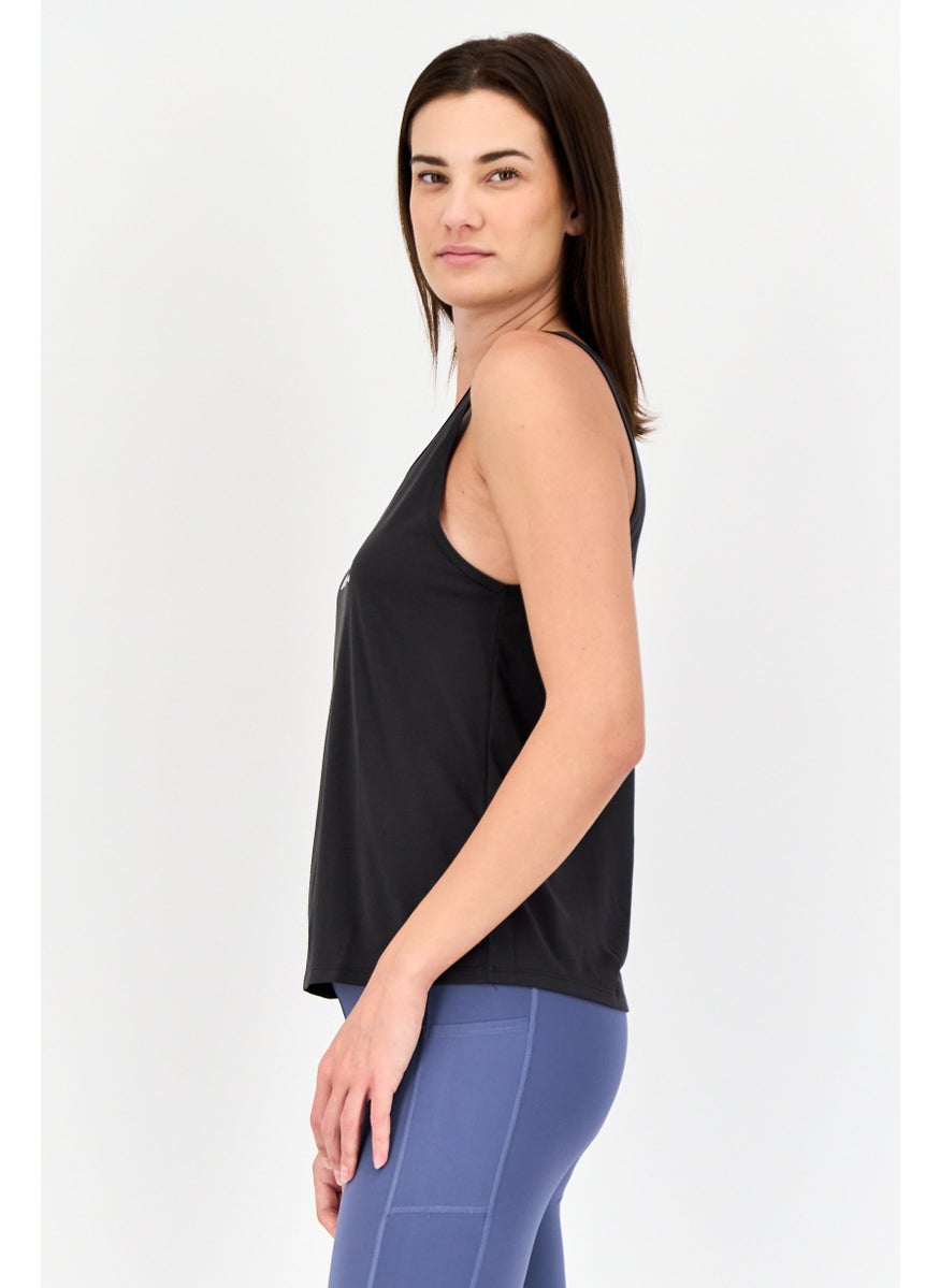 Women Sportswear Fit Sleeveless Training Tank Top, Charcoal