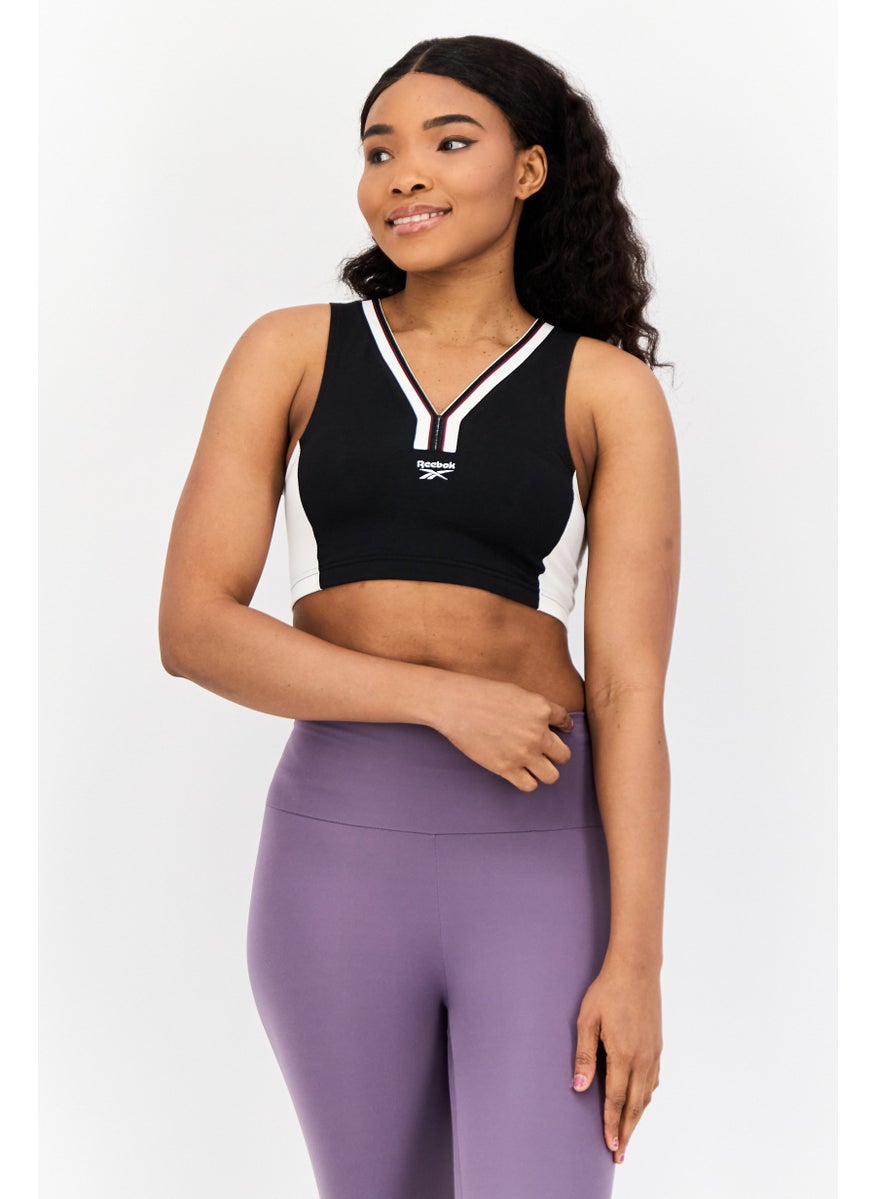 Women Sportswear Fit Sleeveless Training Tank Top, Black