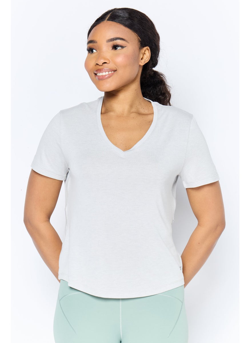 Women Sportswear Fit Short Sleeve Outdoor T-Shirt, Grey