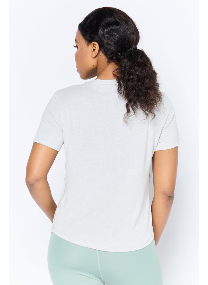 Women Sportswear Fit Short Sleeve Outdoor T-Shirt, Grey