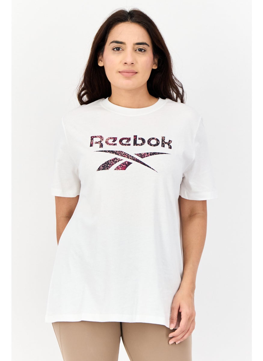 Women Sportswear Fit Short Sleeves Outdoor T-Shirt, White