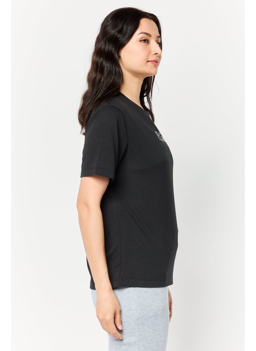 Women Sportswear Fit Short Sleeve Training T-Shirt, Black