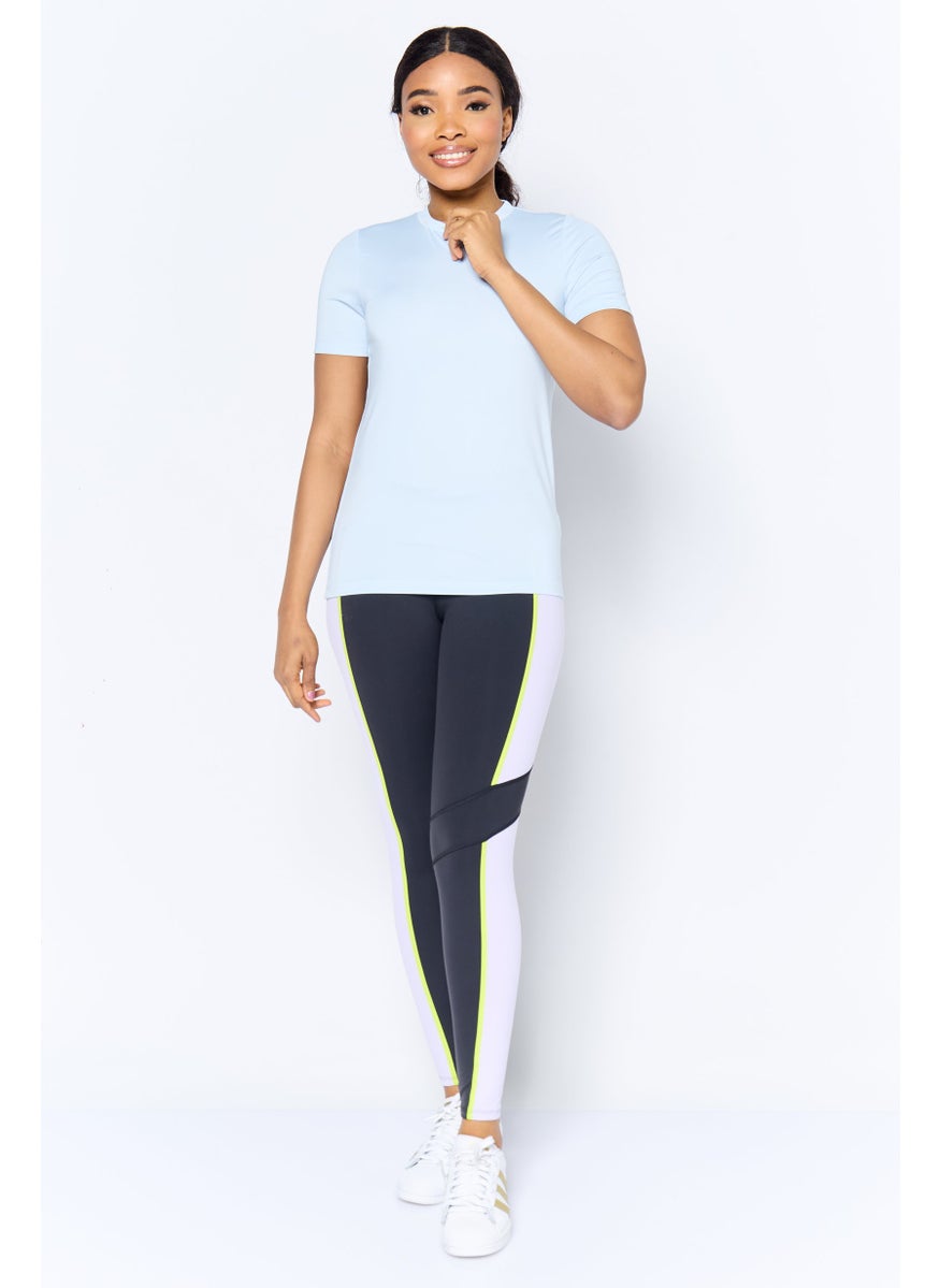 Women Sportswear FIt Short Sleeve Training T-Shirt, Light Blue