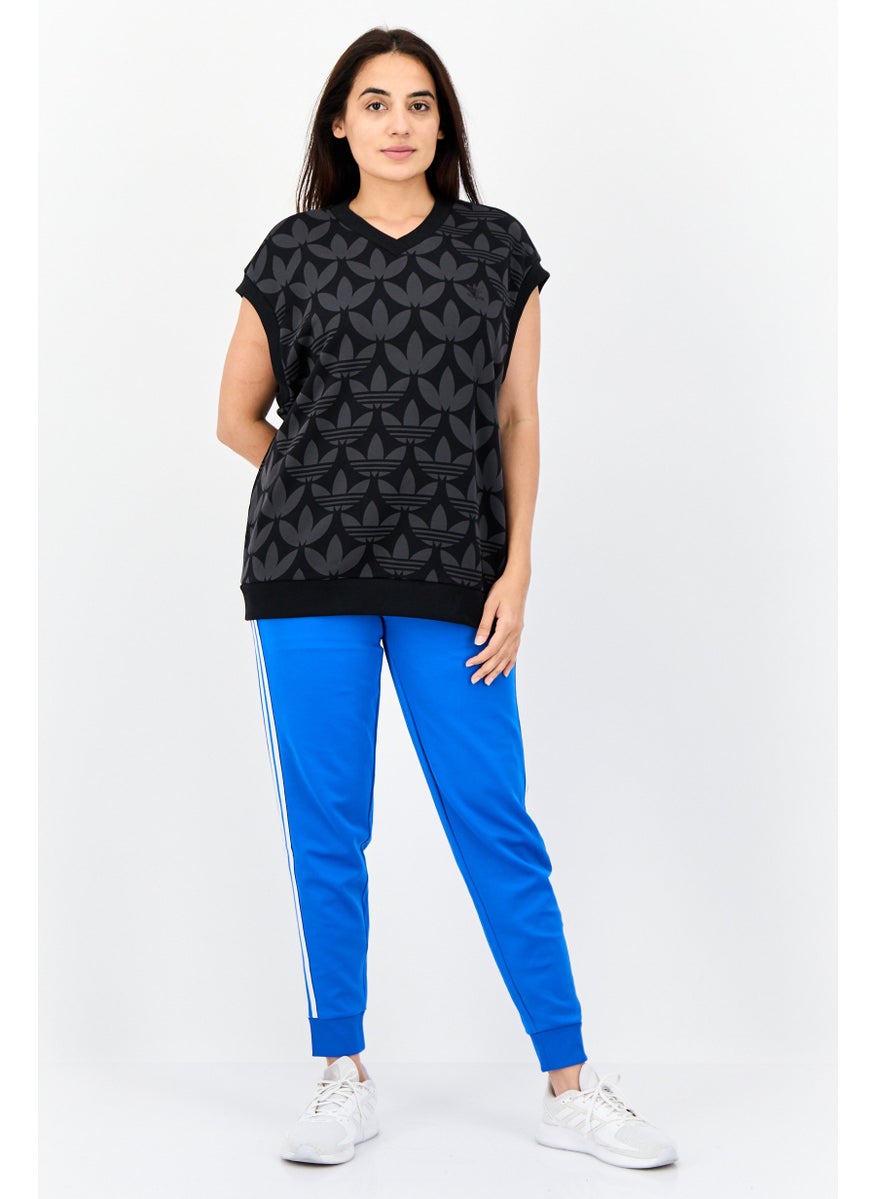 Women Sportswear Fit Sleeveless Outdoor Vest, Black